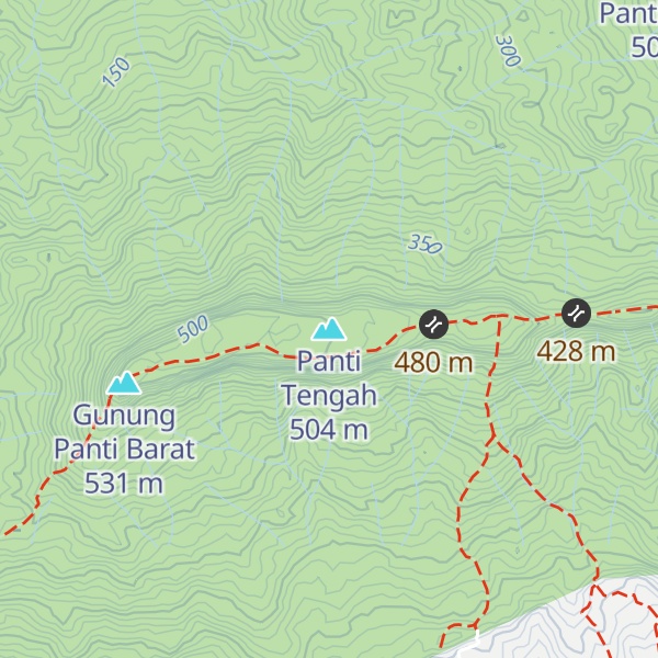 Map of Panti Tengah