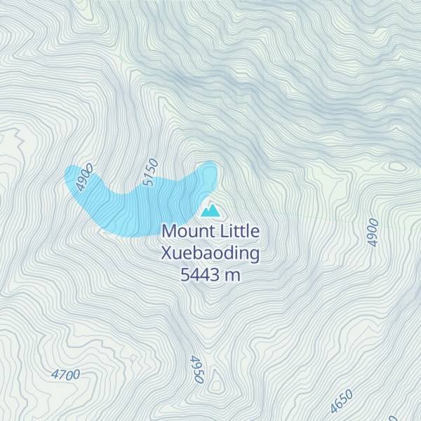 Map of Mount Little Xuebaoding