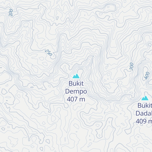 Map of Bukit Dempo