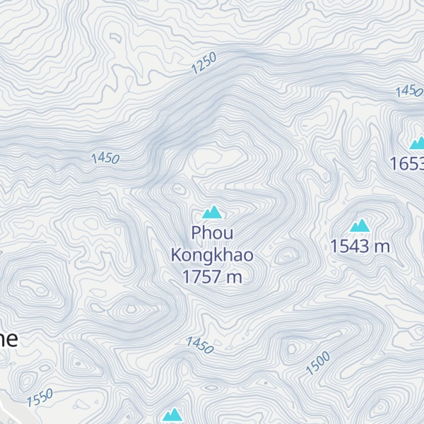 Map of Phou Kongkhao