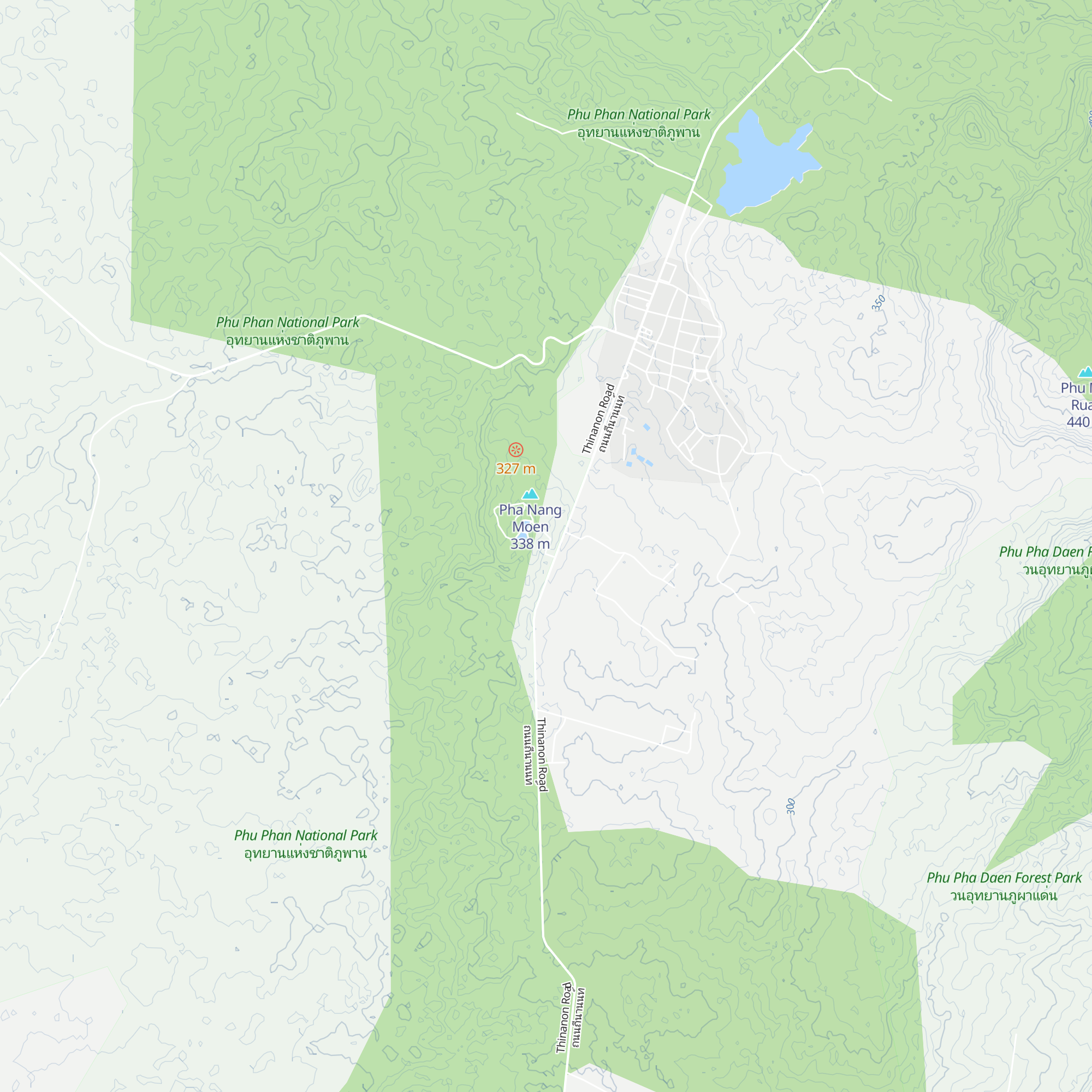 Phu Pan National Park Visitors Center map