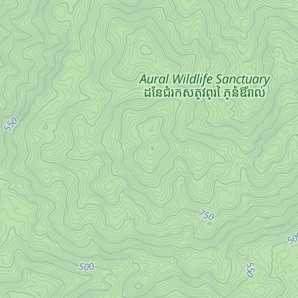 Map of Phnum Krâkôr Krăs