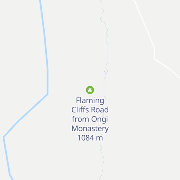 Map of Flaming Cliffs Road from Ongi Monastery