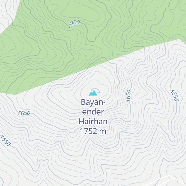 Map of Bayan-өndөr Hairhan