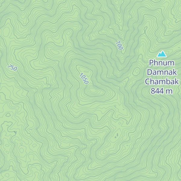 Map of The Peak of Phnom Ta Krorhom Kor mountain