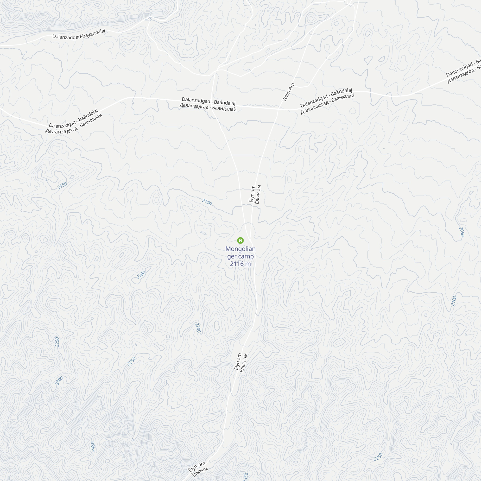Mongolian ger camp map