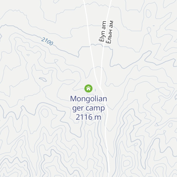 Map of Mongolian ger camp