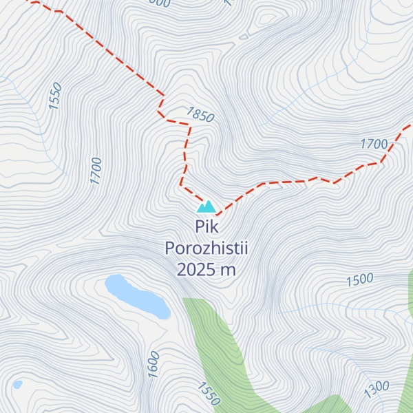 Map of Pik Porozhistii