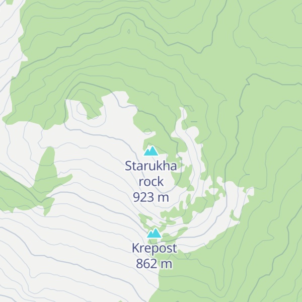 Map of Starukha rock