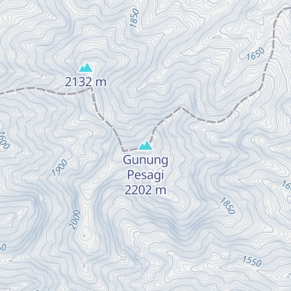 Map of Gunung Pesagi