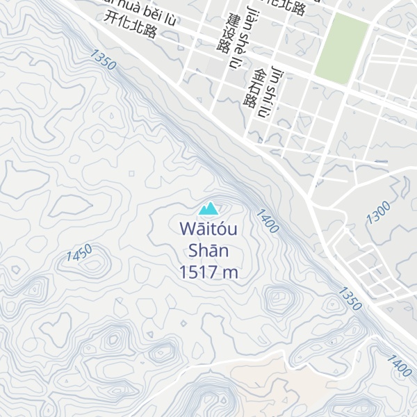 Map of Wāitóu Shān