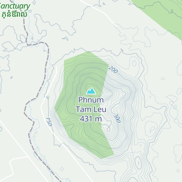 Map of Phnum Tam Leu