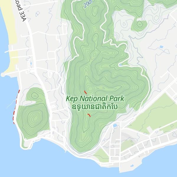Map of Phnom Kep
