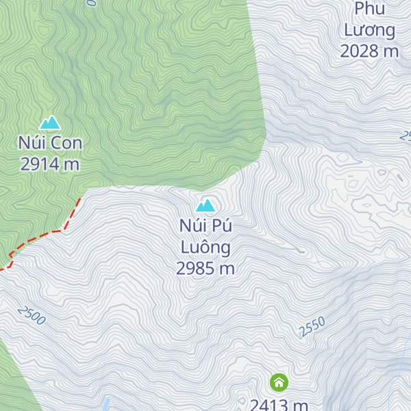Map of Núi Pú Luông