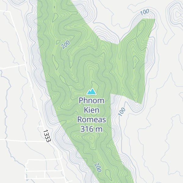 Map of Phnom Kien Romeas