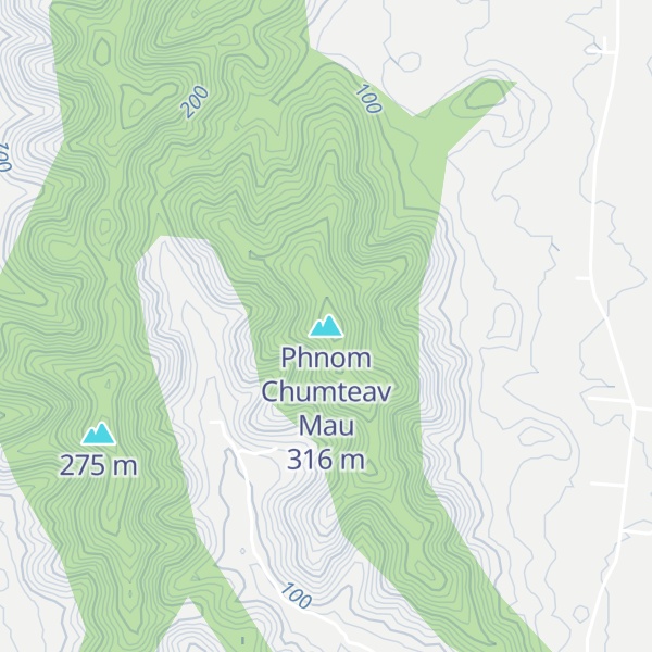 Map of Phnom Chumteav Mau