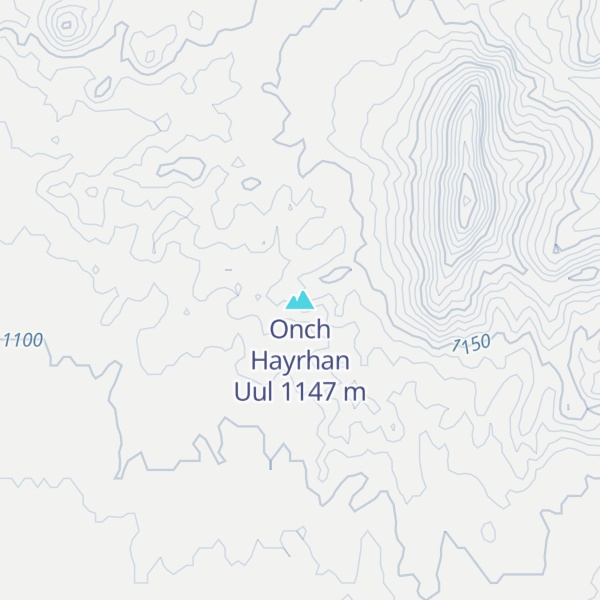 Map of Onch Hayrhan Uul