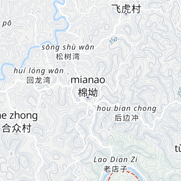 Map of Piao er shan