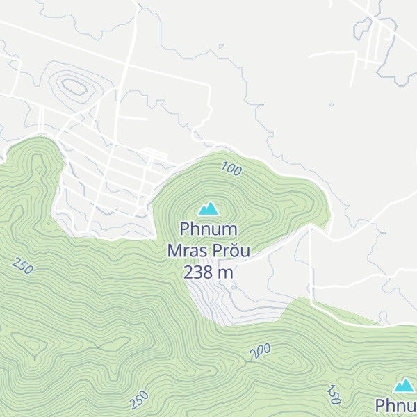 Map of Phnum Mras Prŏu