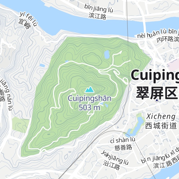 Map of Cuìpíngshān