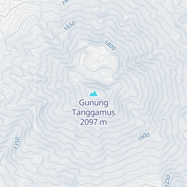 Map of Gunung Tanggamus