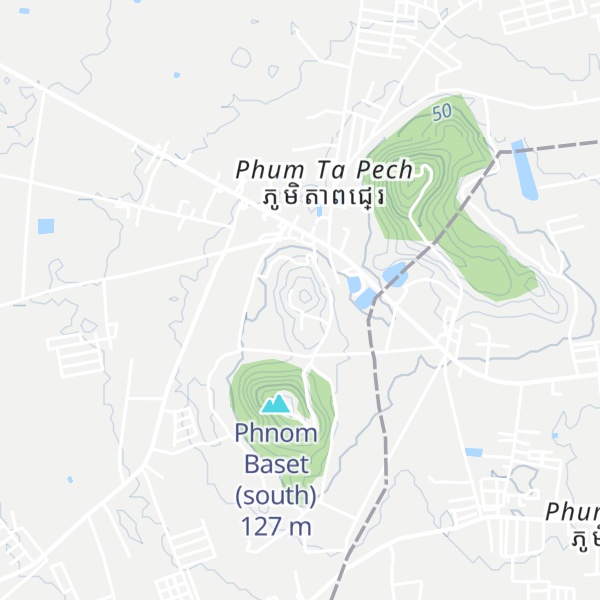 Map of Phnum Phteah Bareang
