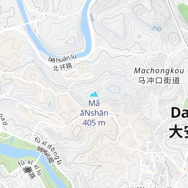 Map of Mǎ āNshān