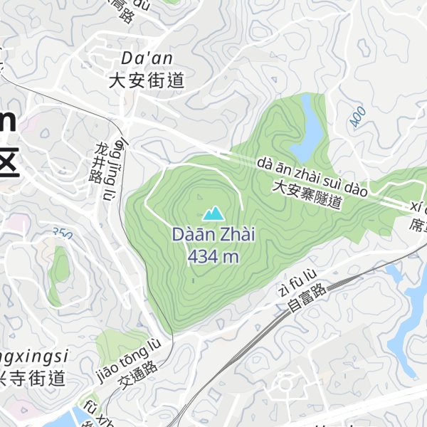 Map of Dàān Zhài