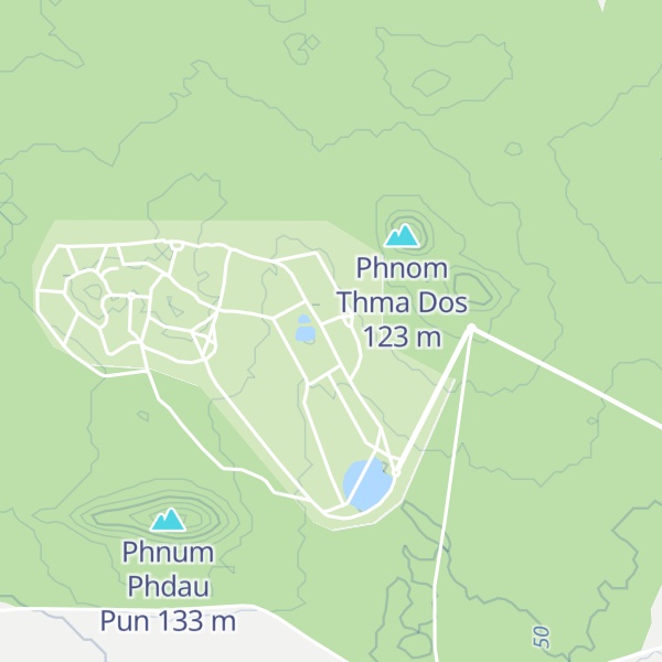 Map of Phnom Tamao Wildlife Sanctuary