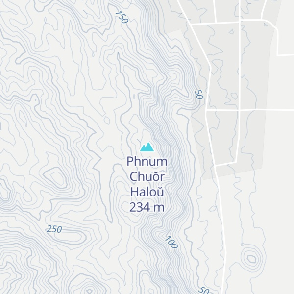 Map of Phnum Chuŏr Haloŭ