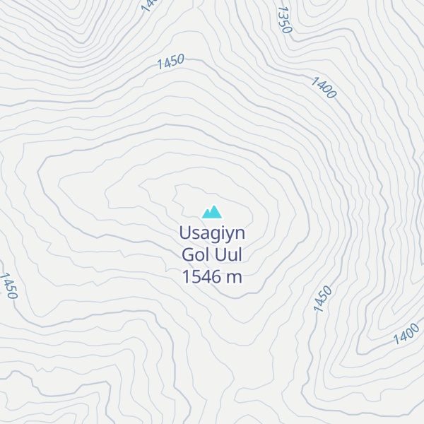 Map of Usagiyn Gol Uul