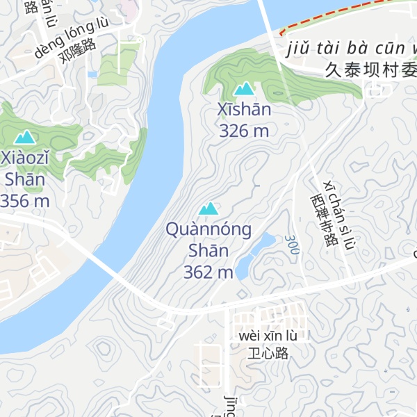 Map of Quànnóng Shān