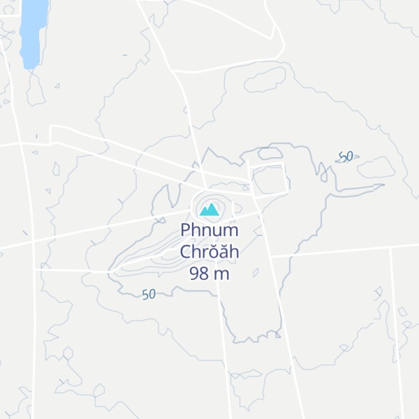 Map of Phnum Chrŏăh
