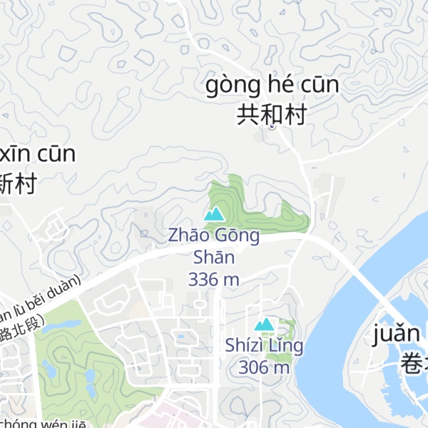 Map of Zhāo Gōng Shān