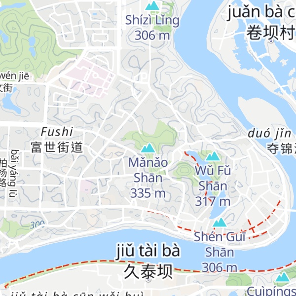Map of Mǎnǎo Shān