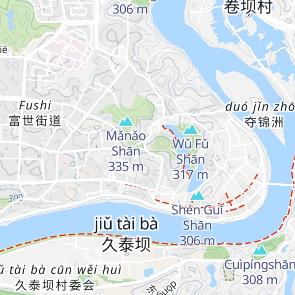 Map of Zhōng Xiùshān