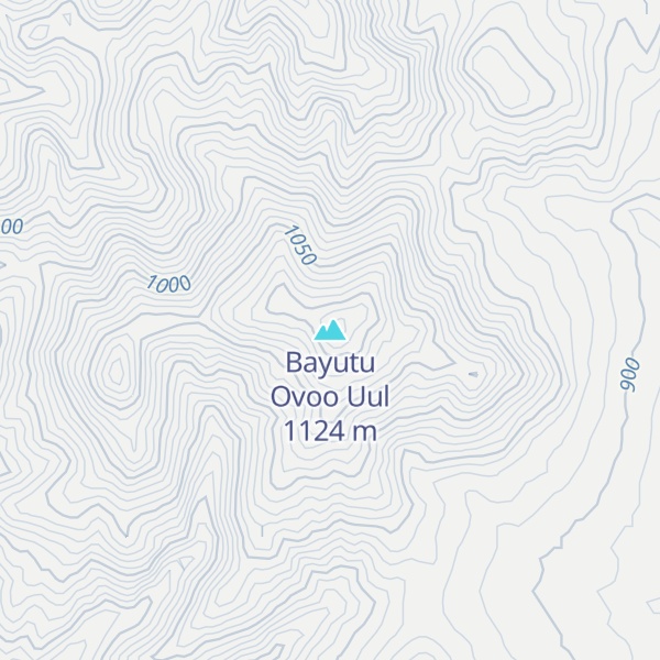 Map of Bayutu Ovoo Uul