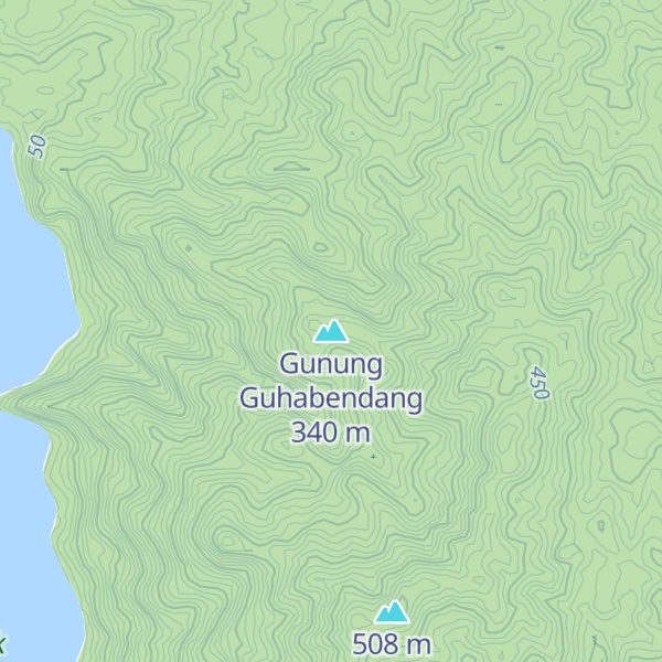 Map of Gunung Guhabendang