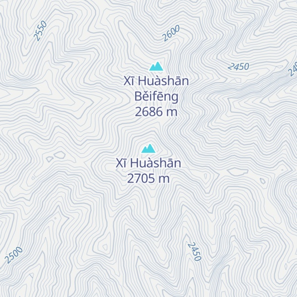 Map of Xī Huàshān