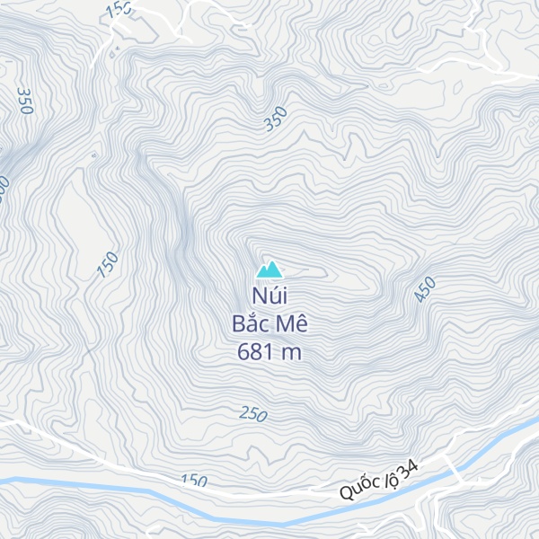 Map of Núi Bắc Mê
