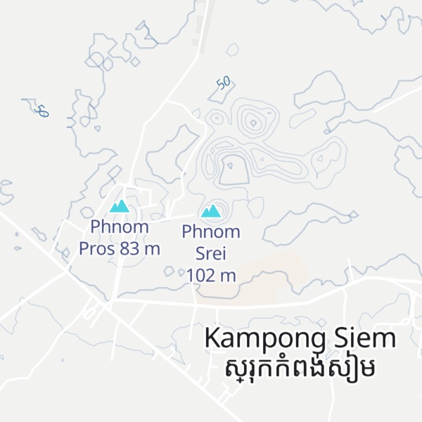 Map of Phnom Srei