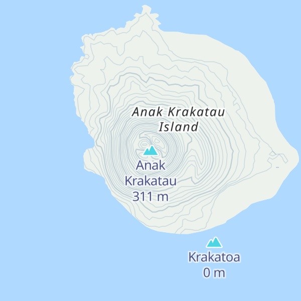 Map of Anak Krakatau