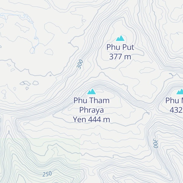Map of Phu Tham Phraya Yen
