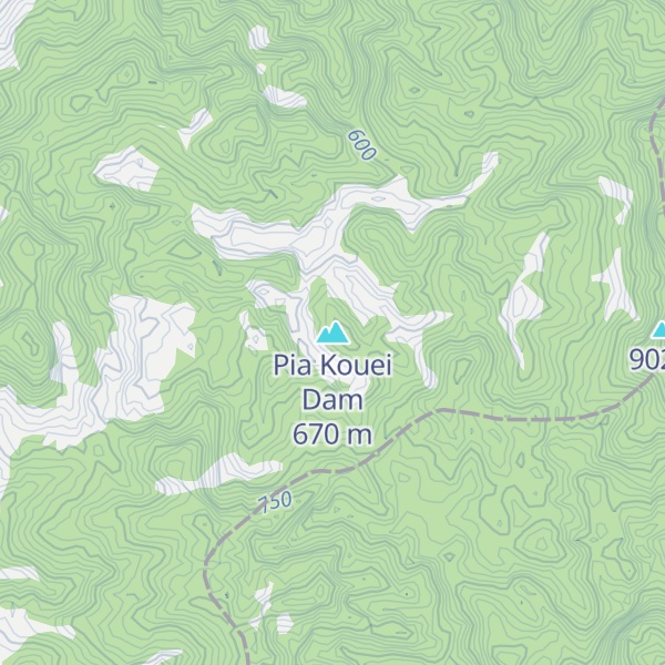 Map of Pia Kouei Dam