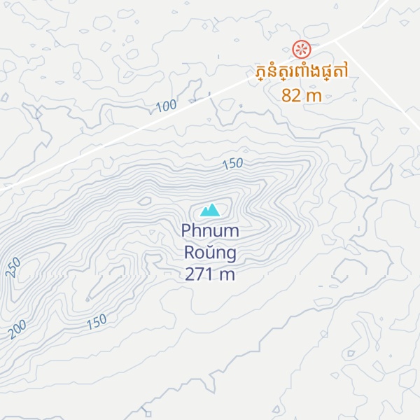Map of Phnum Roŭng