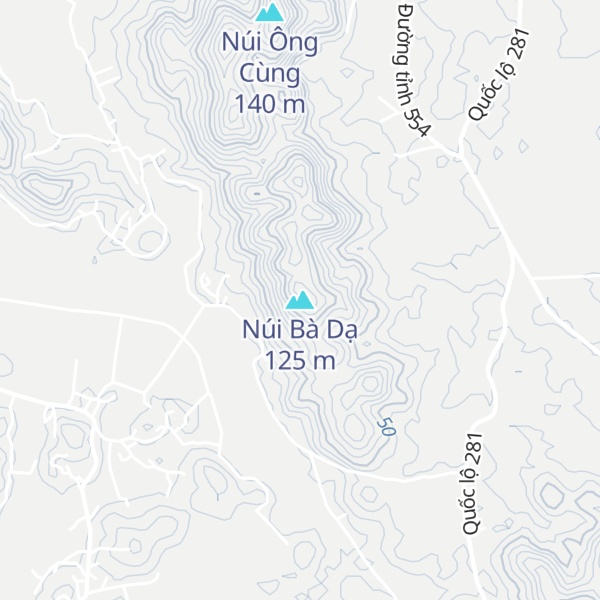 Map of Núi Bà Dạ