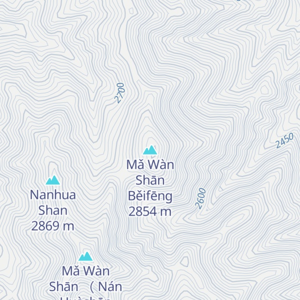 Map of Mǎ Wàn Shān Běifēng