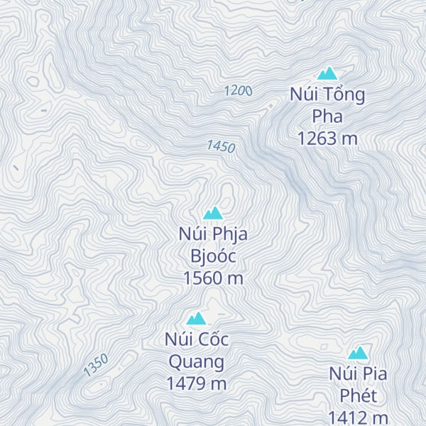 Map of Núi Phja Bjoóc