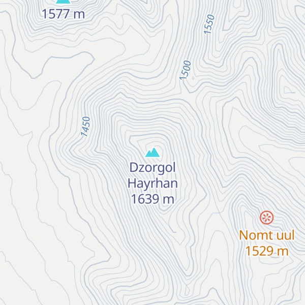 Map of Dzorgol Hayrhan