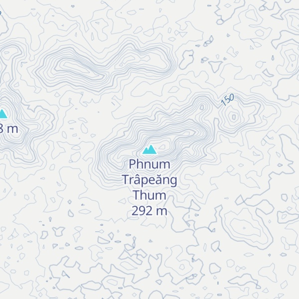 Map of Phnum Trâpeăng Thum